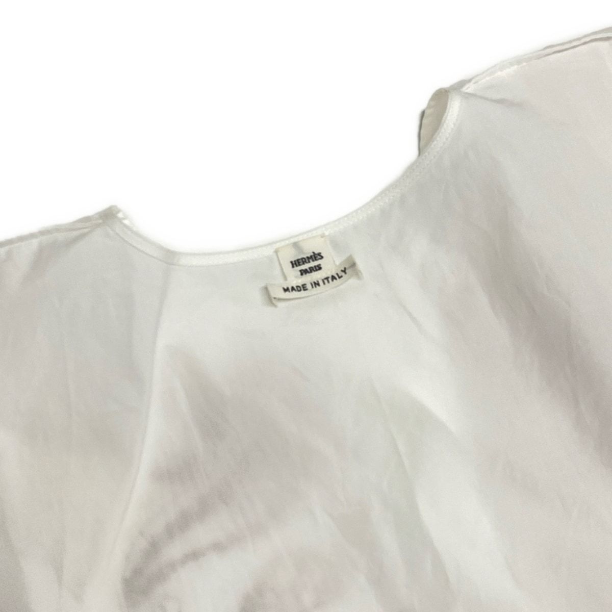  エルメス ワンピース サイズ34 S レディース ビーチドレス 刺繍入り 白×ベージュ×アイボリー コットン その他 ワンピース