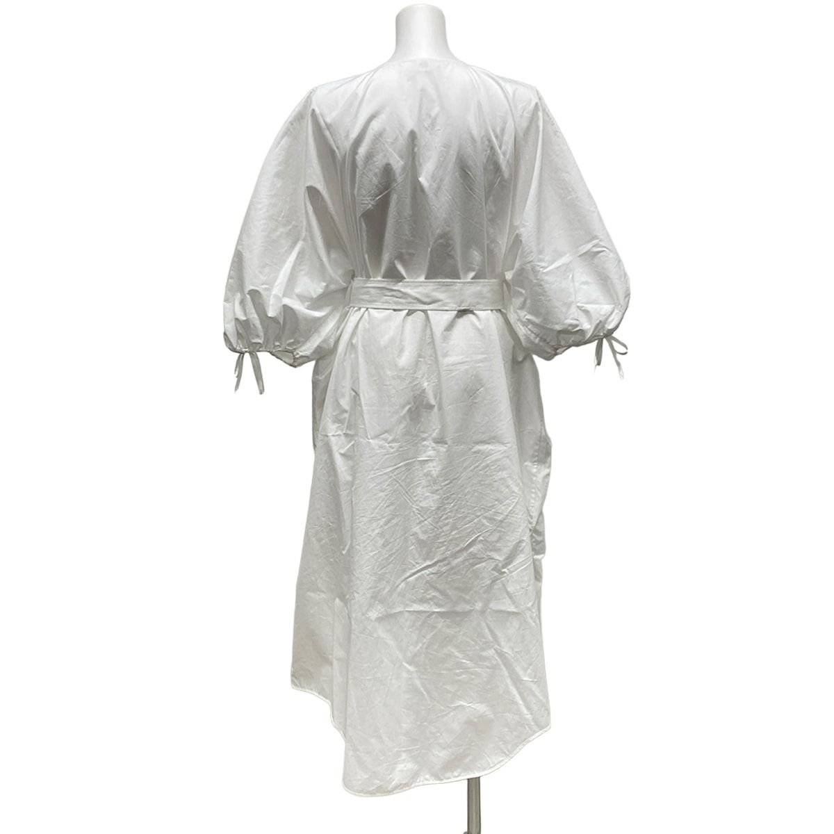 エルメス ワンピース サイズ34 S レディース ビーチドレス 刺繍入り 白×ベージュ×アイボリー コットン