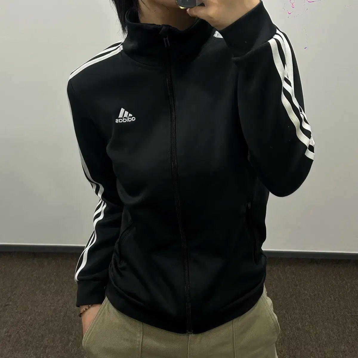 adidas アディダス ブラック トラックジャージ