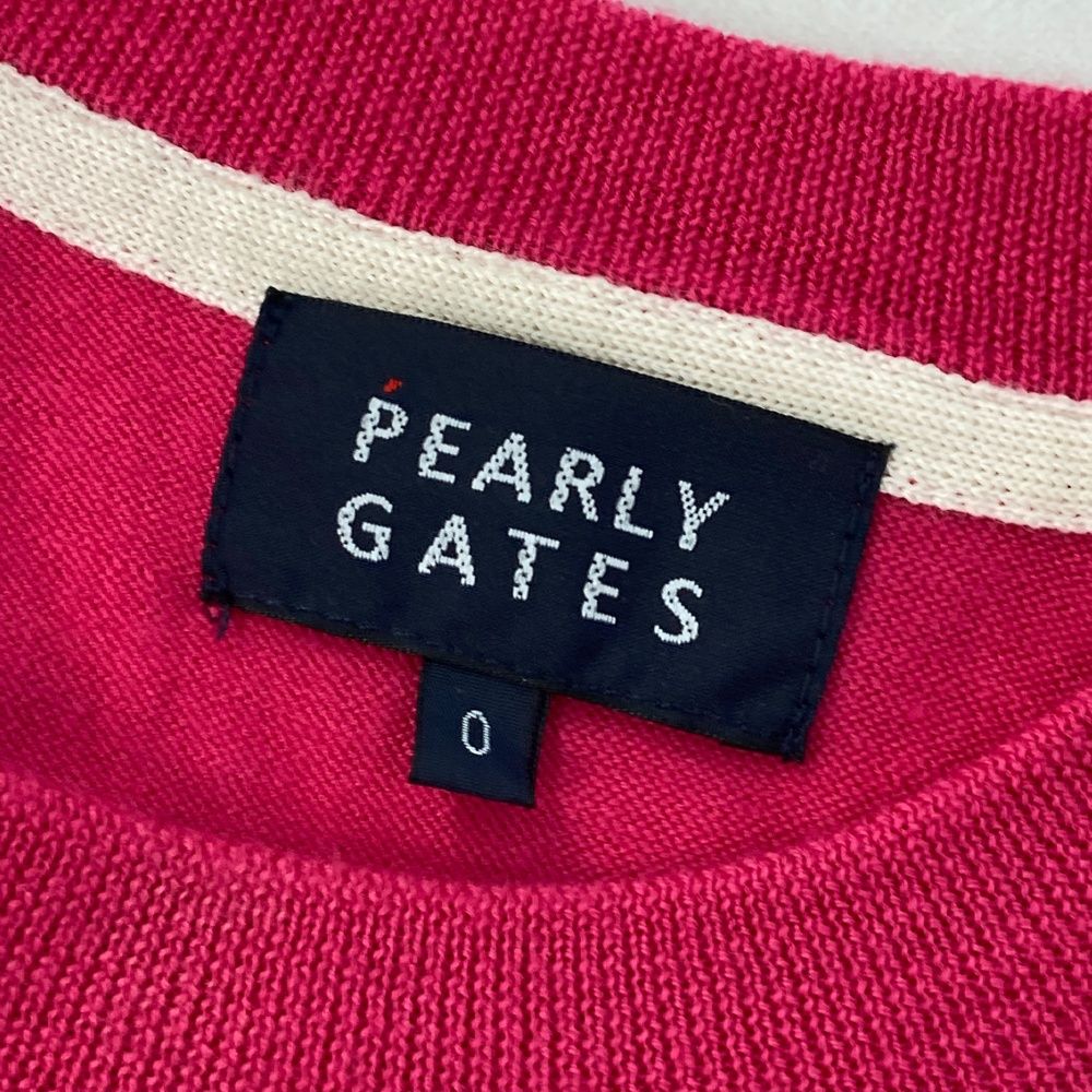  サイズ 0 PEARLY GATES パーリーゲイツ ニットセーター ピンク系 ゴルフウェア レディース ストスト セーター トレーナー レディースウェア