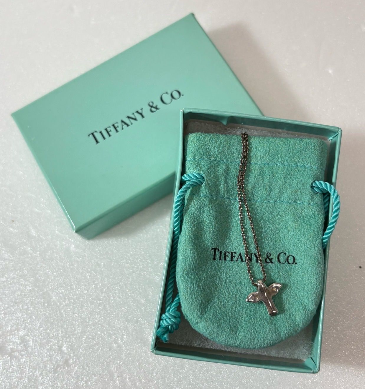 TIFFANY&Co. ティファニー バードクロス ネックレス】シルバー925 箱 