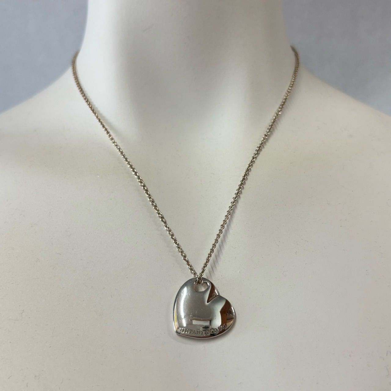 【未使用】Tiffany & Co. シルバー ハートネックレス TIFFANY&Co. ティファニー ネックレス フォールドハート シルバー925