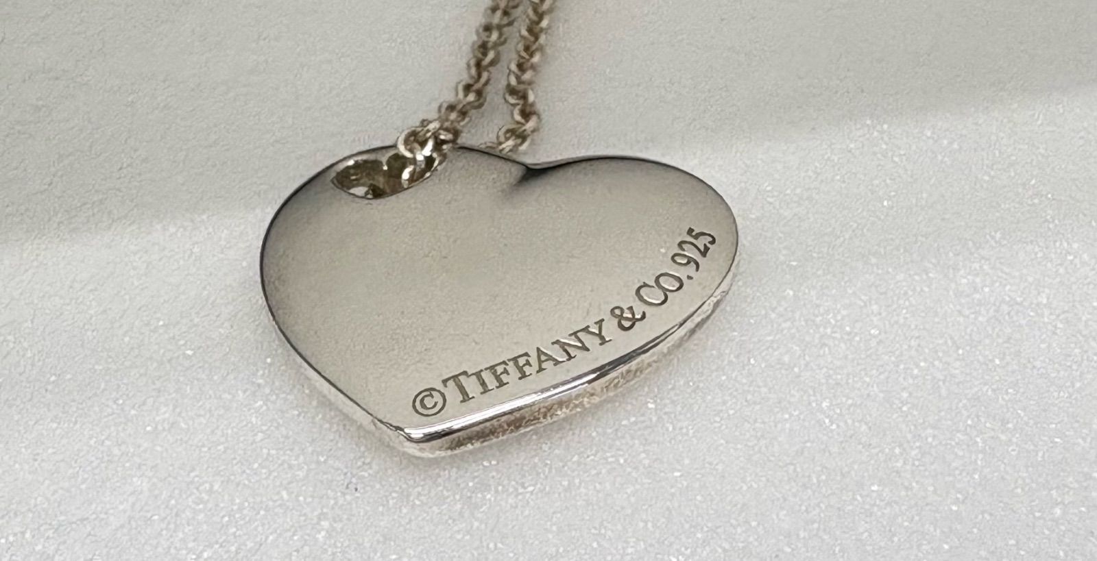 【未使用】Tiffany & Co. シルバー ハートネックレス TIFFANY&Co. ティファニー ネックレス フォールドハート シルバー925