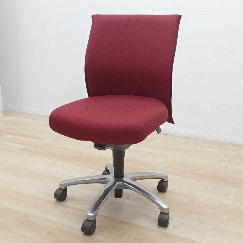 KOKUYO コクヨ エクサージュ 肘無オフィスチェア CR G 750 KN レッド 事務椅子 パソコンチェア ワーク 布張り EG 18621 オフィス家具