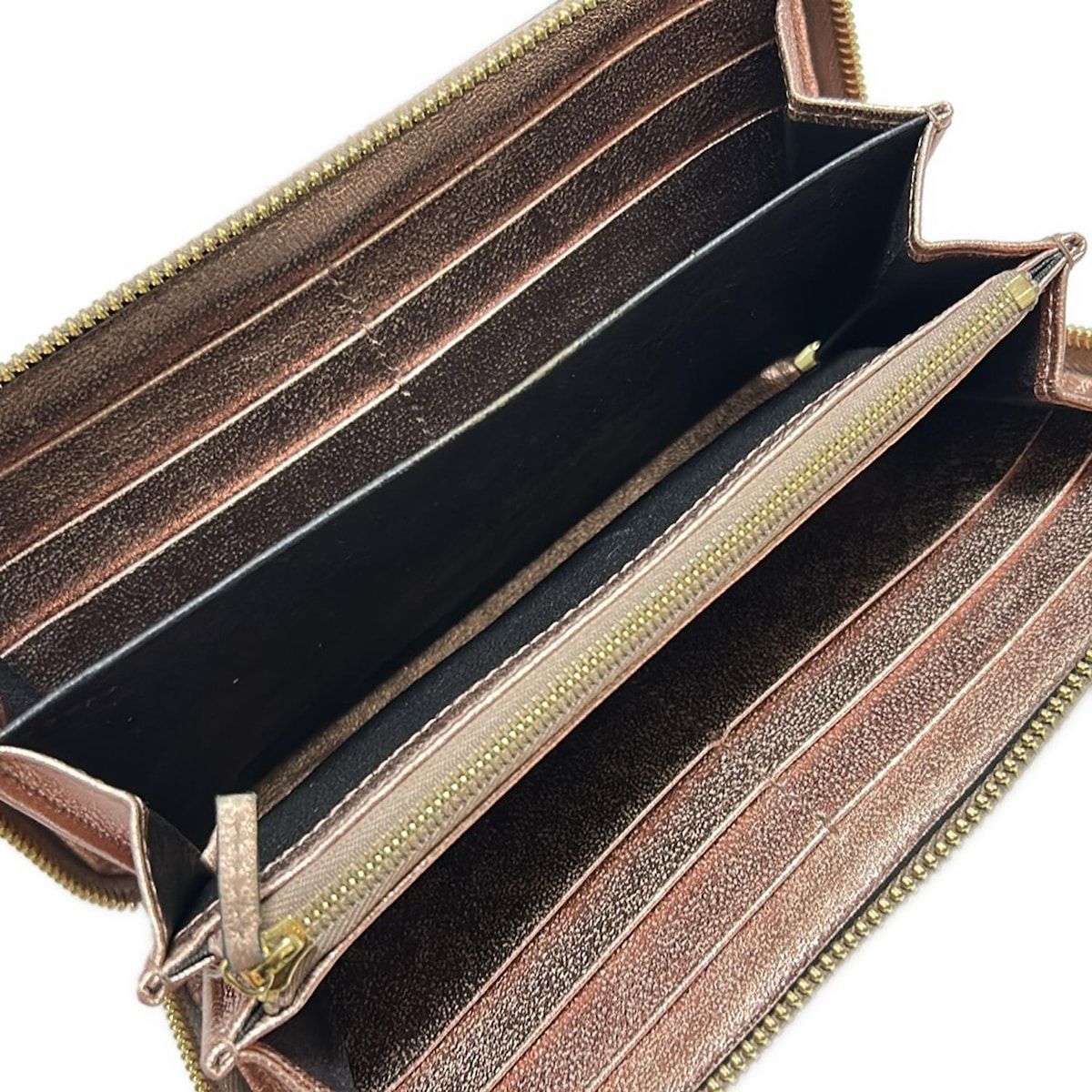 GUCCI(グッチ) 長財布 GGマーモント 456117 メタリックピンク ラウンド