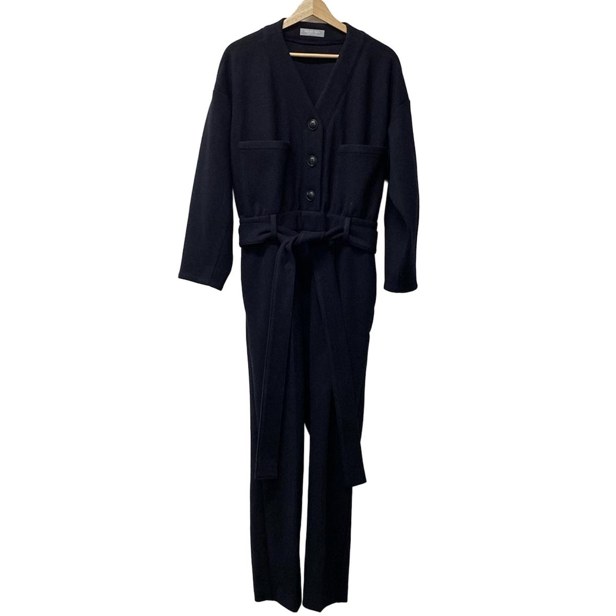 SEVEN TEN by MIHO KAWAHITO セブンテン バイミホカワヒト オールインワン レディース 8A508 ネイビー 2025AW フルレングス 長袖 Vネック