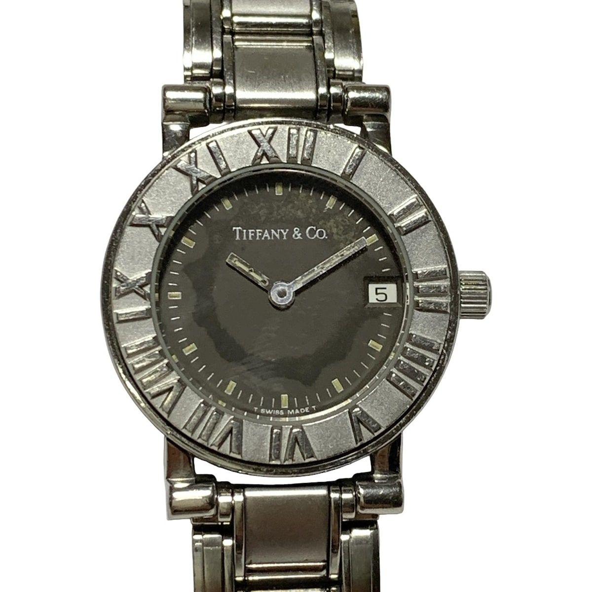 TIFFANY-Co. ティファニー 腕時計 アトラス レディース SS 黒
