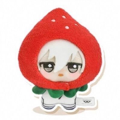 10cm ぬい服 いちごの被り物 ピンクと赤色 着ぐるみ ちびぐるみ