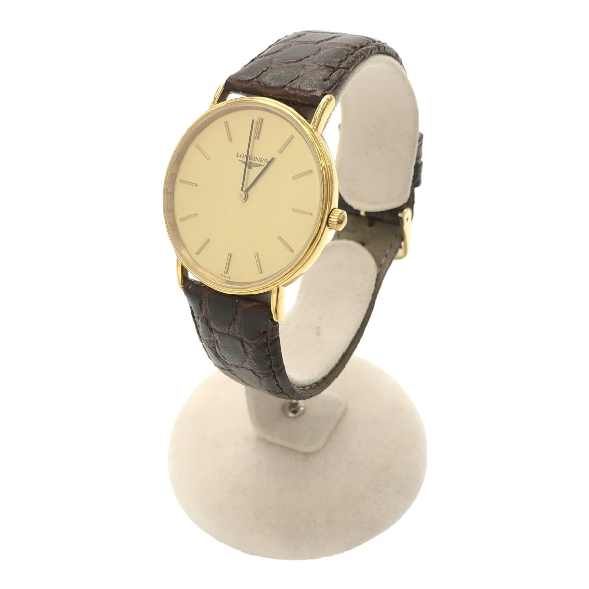 腕時計 稼働 ロンジン L 4.637.2 グランドクラシック クォーツ メンズ ゴールド色文字盤 H 20676