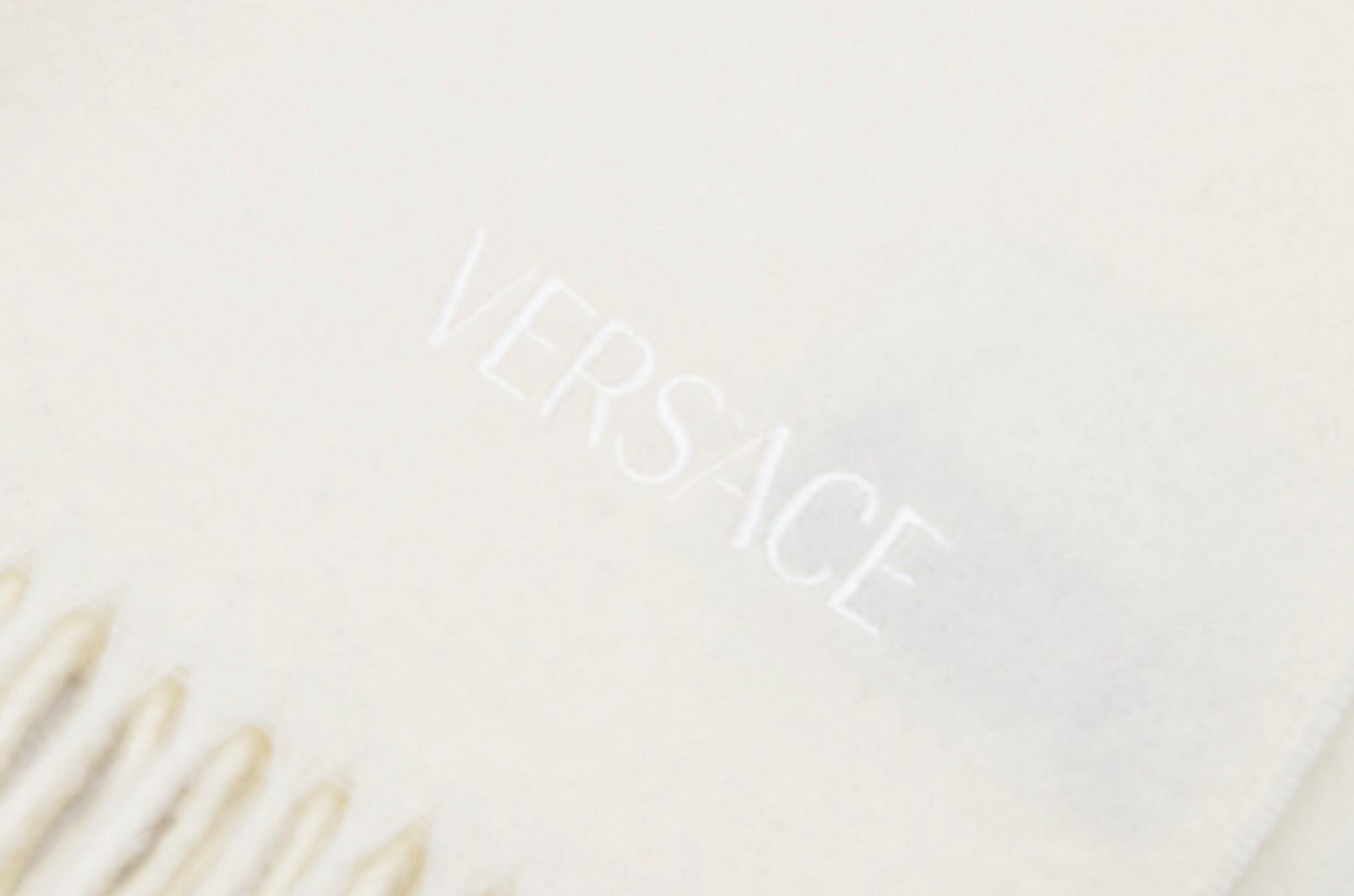  VERSACEヴェルサーチ マフラー イエロー ウール 古着 マフラー 小物