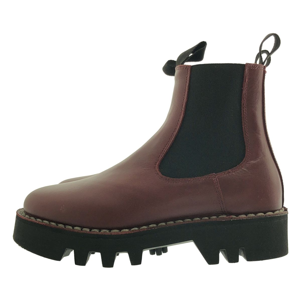 SOFIE D HOORE ソフィードール FOAL BOOTS レザー サイドゴア ショートブーツ 37 バーガンディー レディース