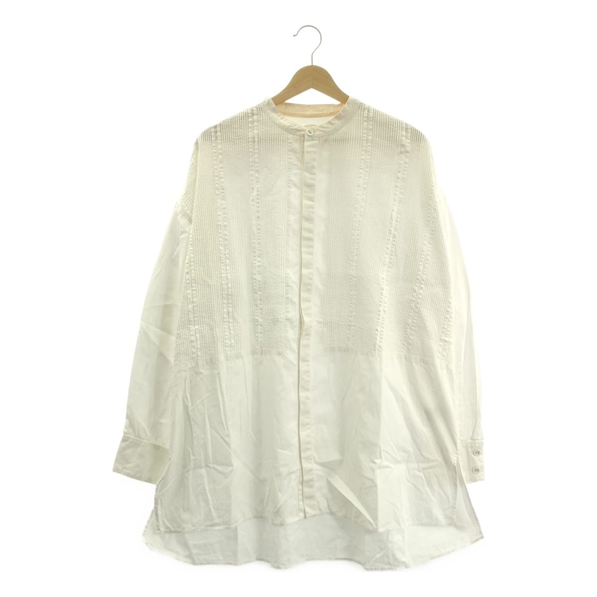 pheeta フィータ 2025SS Trinity ピンタック バンド シャツ 2 ホワイト メンズ