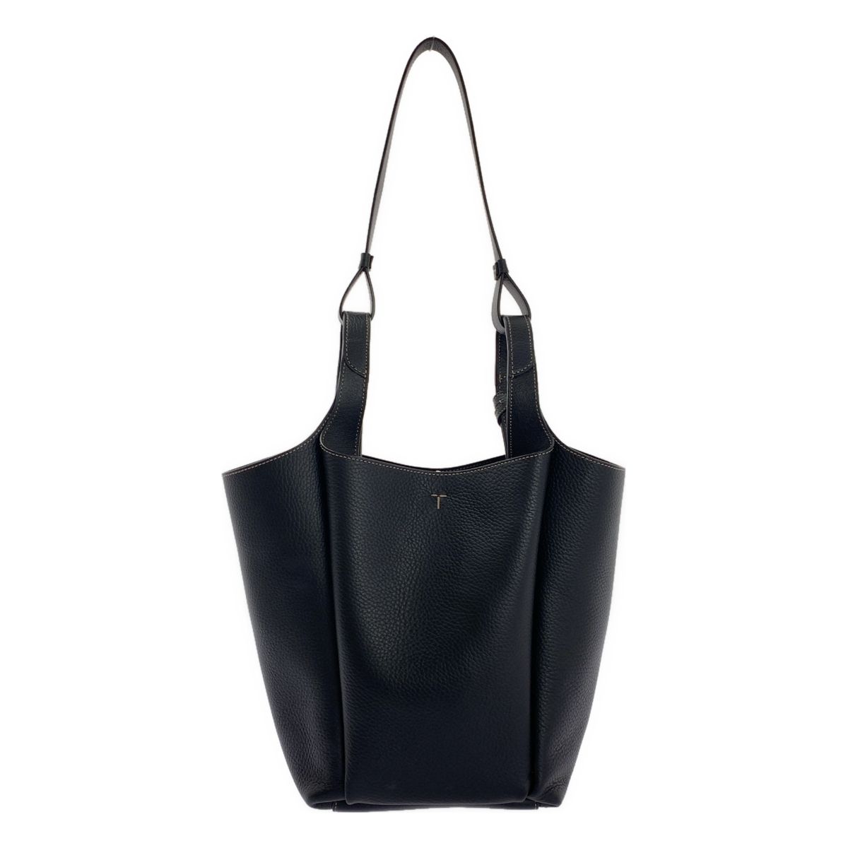 TOD S トッズ Leather Bag Small Tタイムレス レザー バケット 2WAY ショルダーバッグ ブラック レディース
