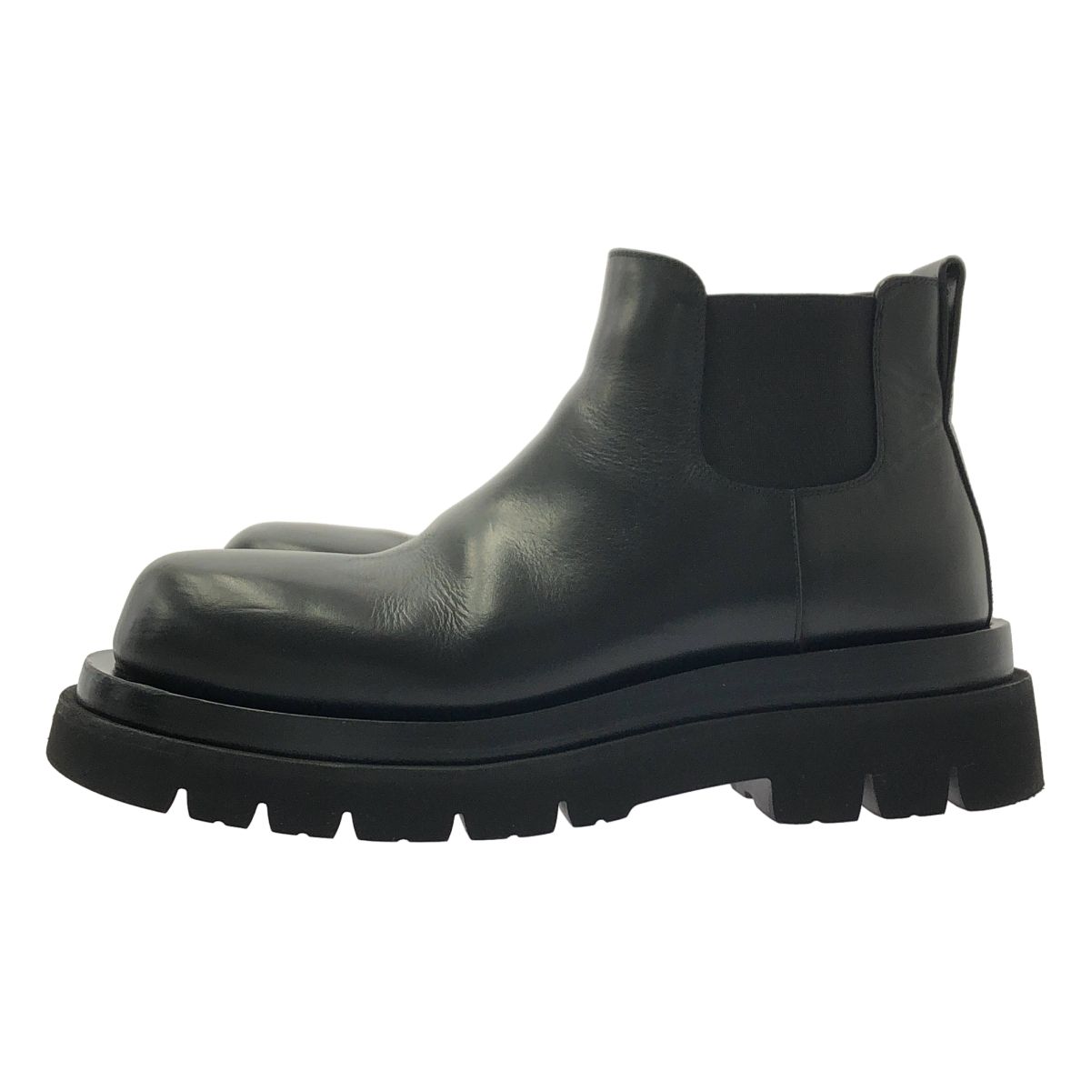 BOTTEGA VENETA ボッテガヴェネタ Lug Sole Boots ラグ レザー サイドゴア チェルシー ブーツ 41 1 2 ブラック メンズ