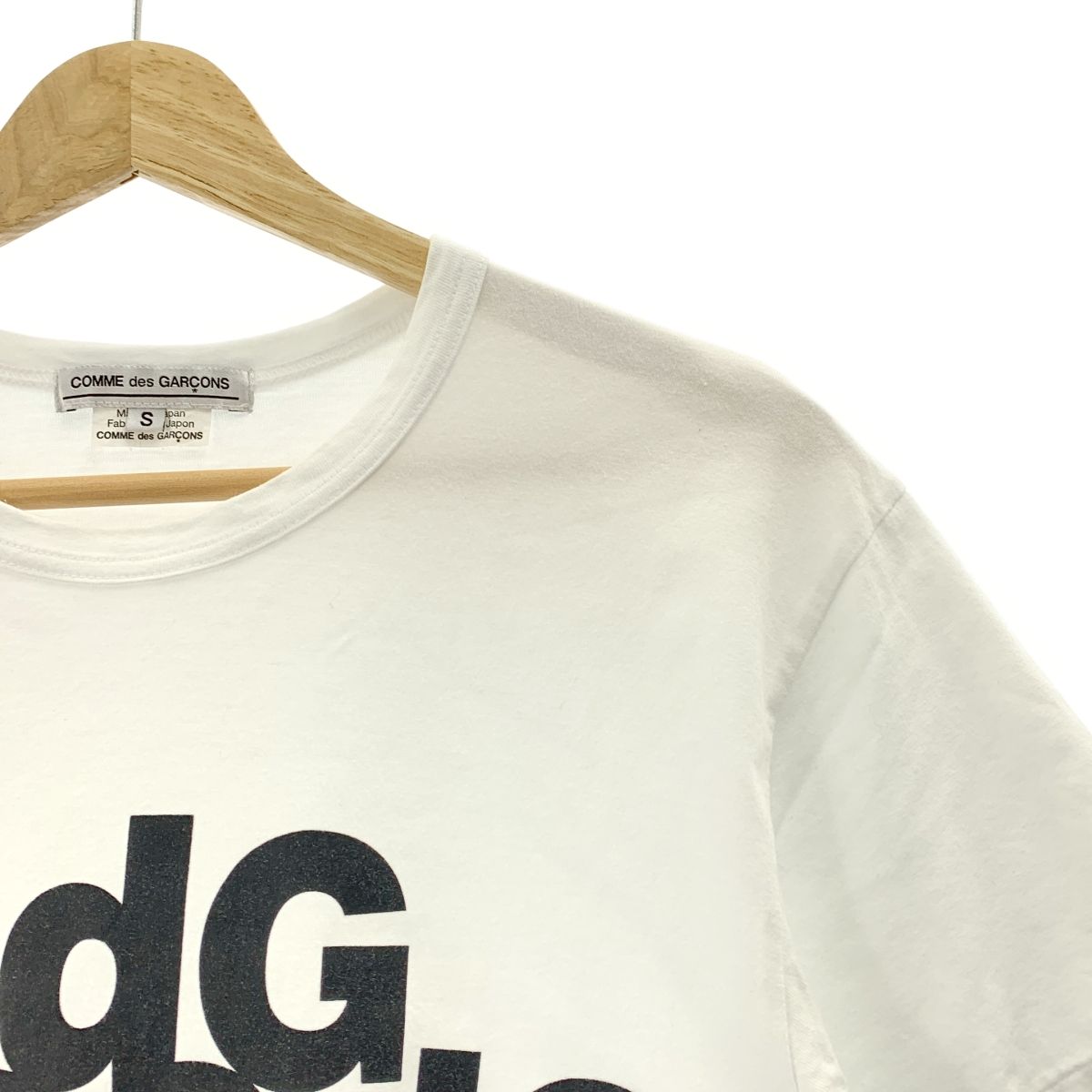 COMME des GARCONS コムデギャルソン CDGロゴ クルーネック Tシャツ カットソー S ホワイト レディース
