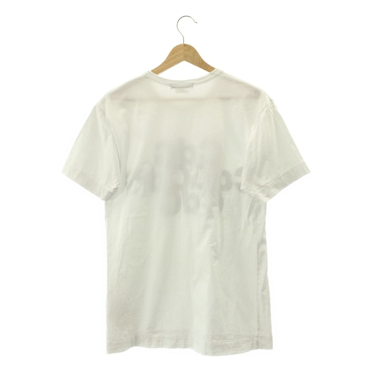  COMME des GARCONS コムデギャルソン CDGロゴ クルーネック Tシャツ カットソー S ホワイト レディース 長袖 Tシャツ カットソー