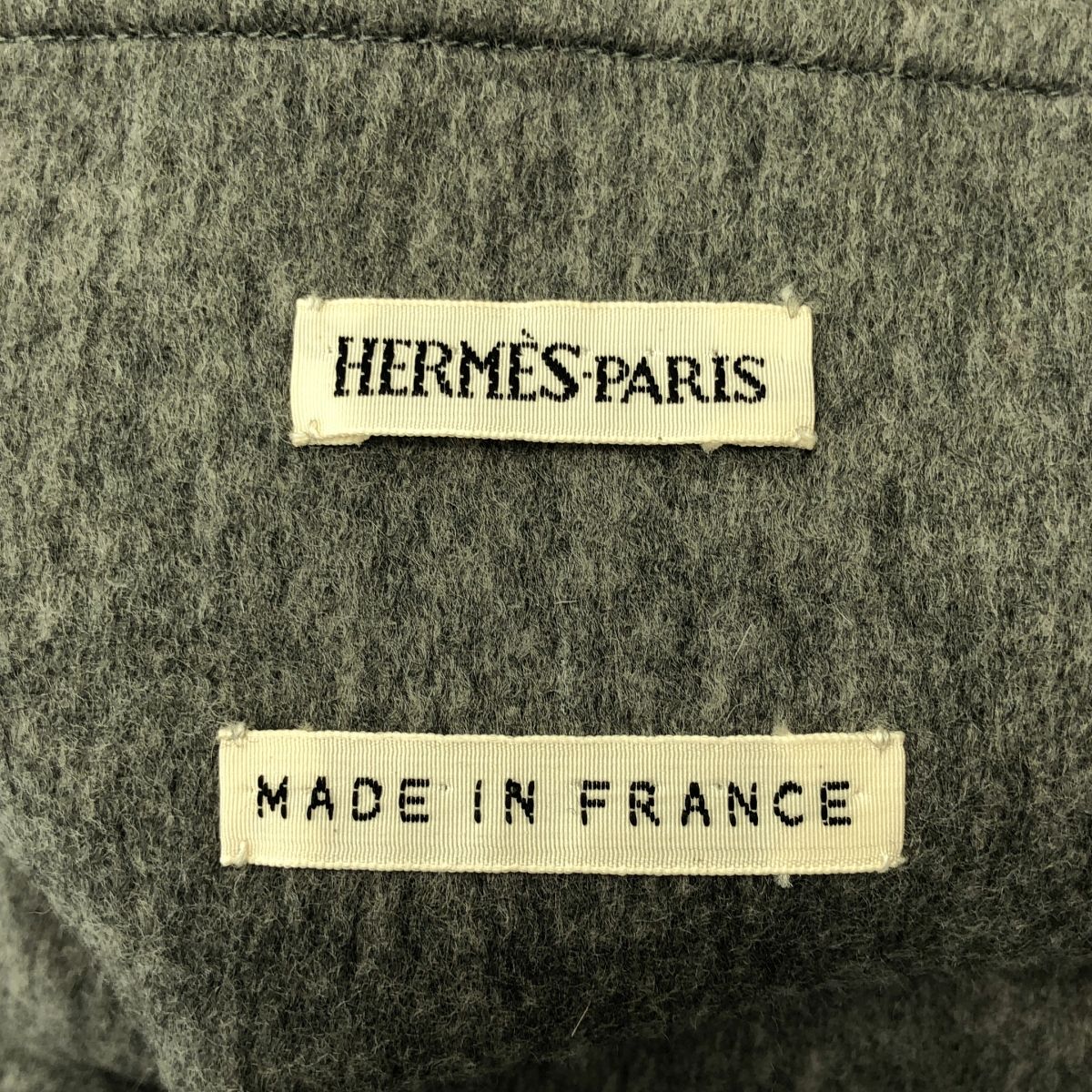  HERMES エルメス マルジェラ期 カシミヤ ダブルフェイス ポケット付き ブランケットストール グレー その他 小物