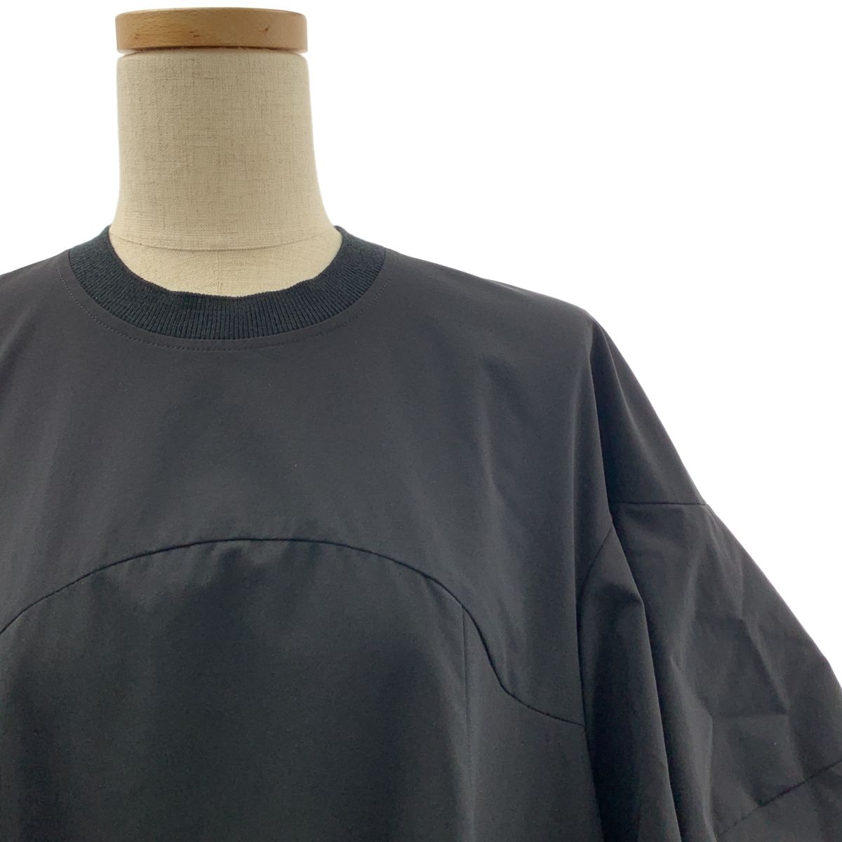 nagonstans ナゴンスタンス 2025 SS border-sleeves dress ボーダースリーブ ドレス ワンピース M ブラック レディース