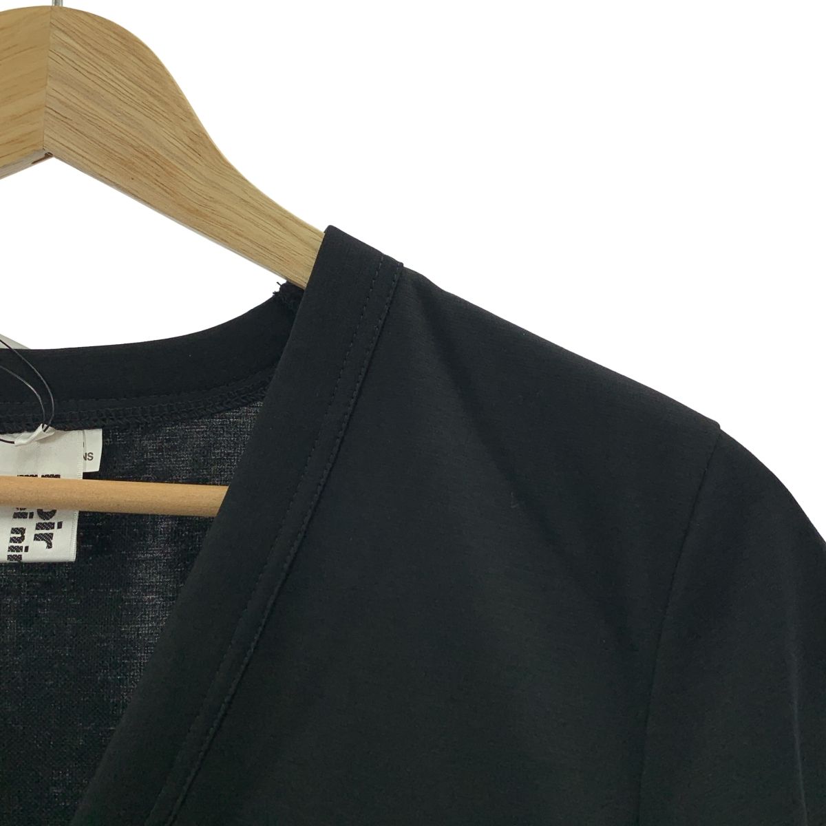 noir kei ninomiya ノワールケイニノミヤ 2025AW コットン チュールドッキング Vネック カーディガン S ブラック レディース