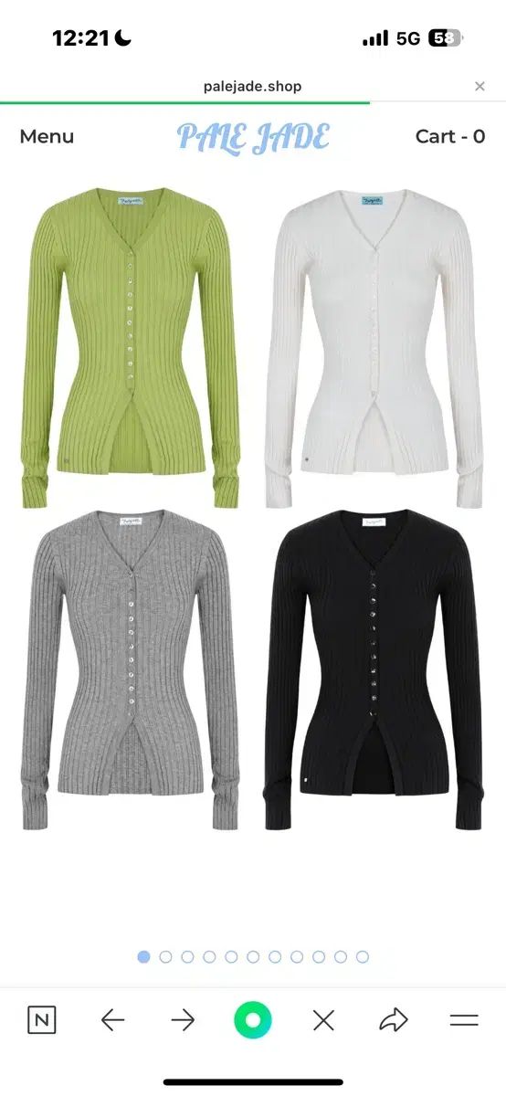 ペイルジェイド Mag Cardi Open Hem Long Ver ブラック