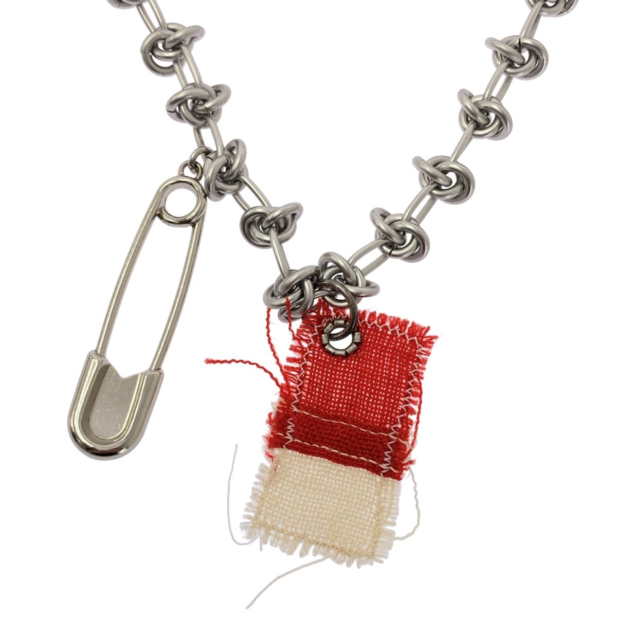 RAF SIMONS ラフシモンズ Knot Charm Necklace ノットチャーム チェーンネックレス シルバー メンズ