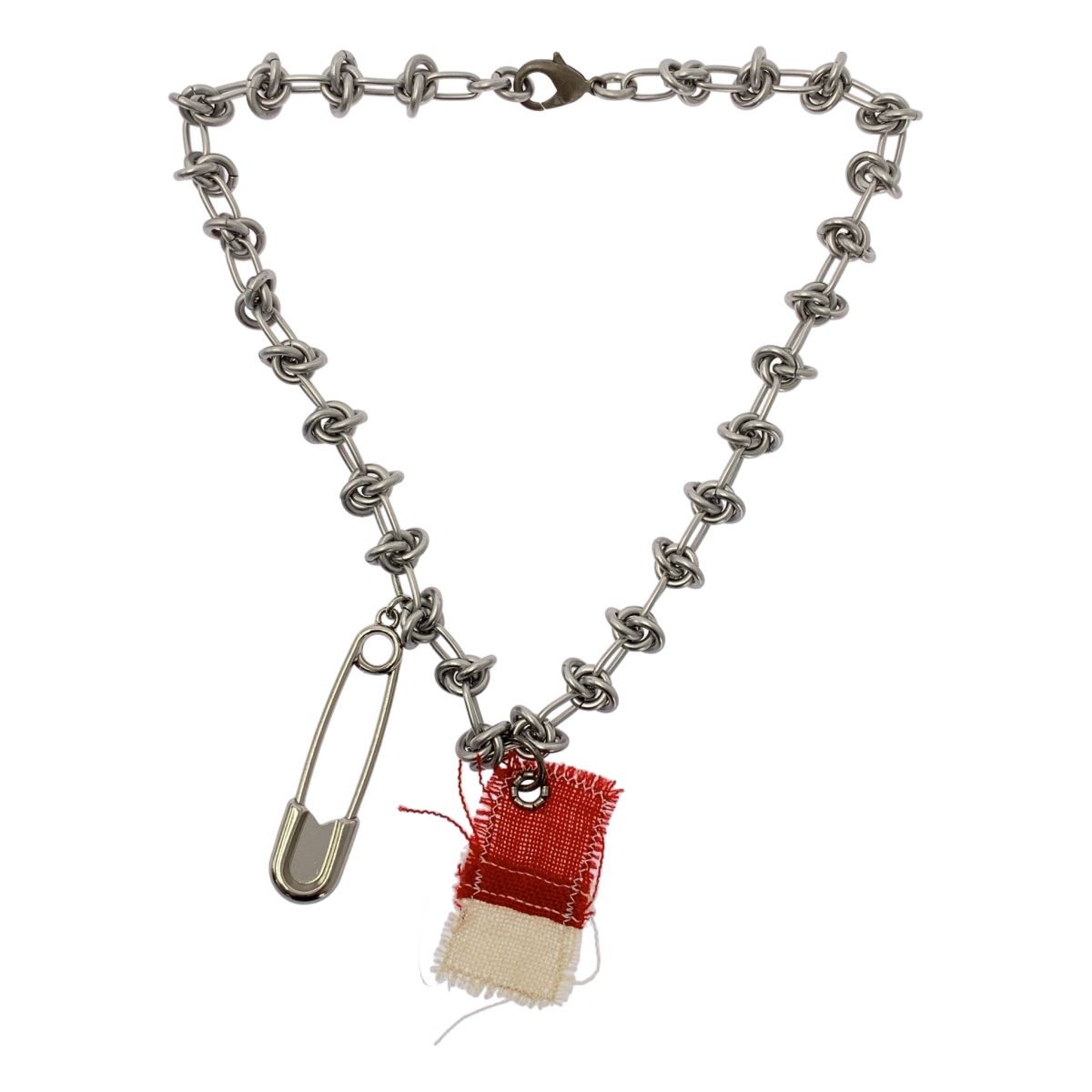 RAF SIMONS ラフシモンズ Knot Charm Necklace ノットチャーム チェーンネックレス シルバー メンズ