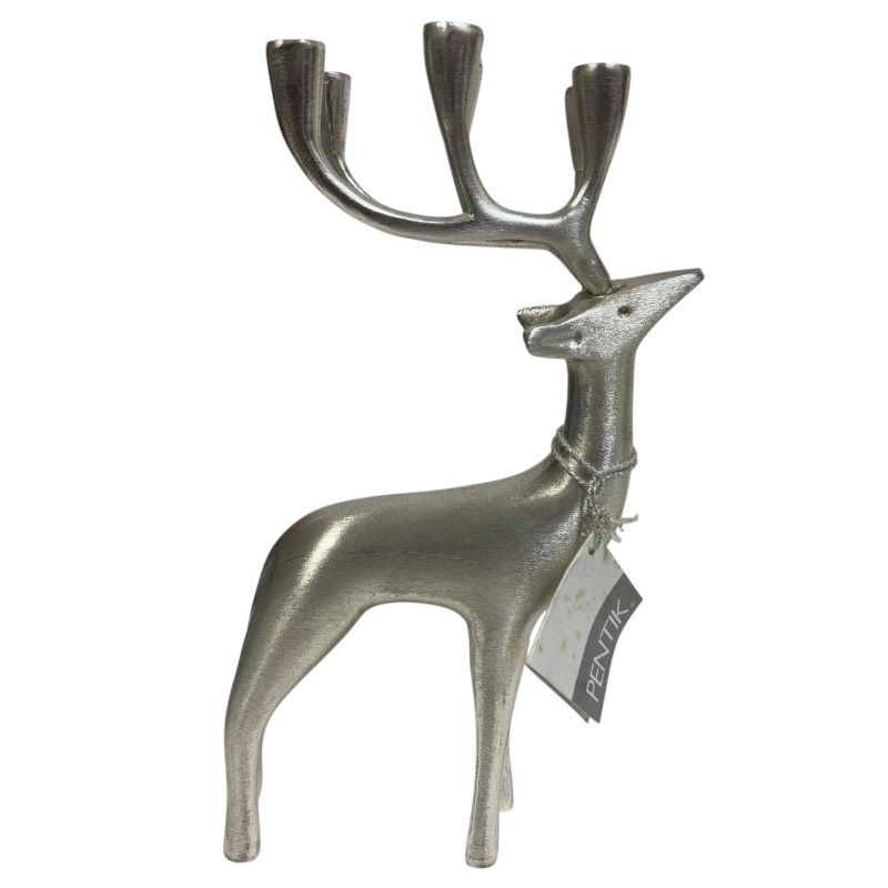 PENTIK ペンティック トナカイ キャンドルホルダー 置物 シルバー 北欧インテリア 雑貨 2点セット モダンデザイン フィンランド製 デコレーション ギフト タグあり