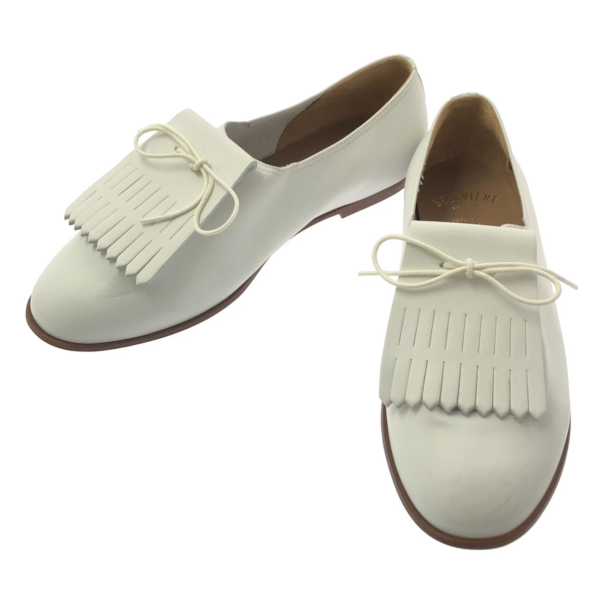 SOLOVIERE ソロヴィエール MATTHIEU KILT マシュー レザー キルト シューズ 41 1 2 ホワイト メンズ