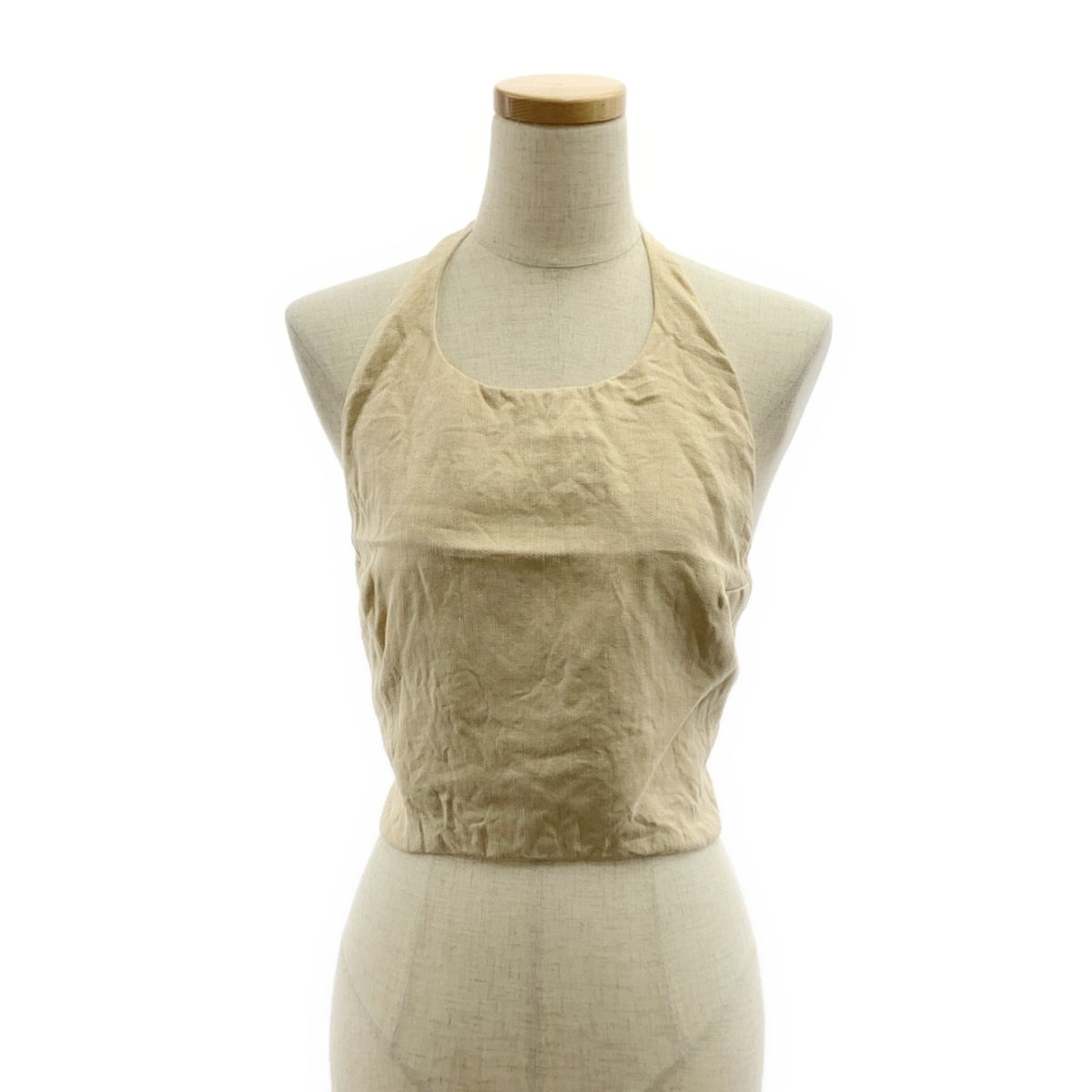 FUMIKA UCHIDA フミカウチダ リネン混 ビブ ベスト F ベージュ レディース