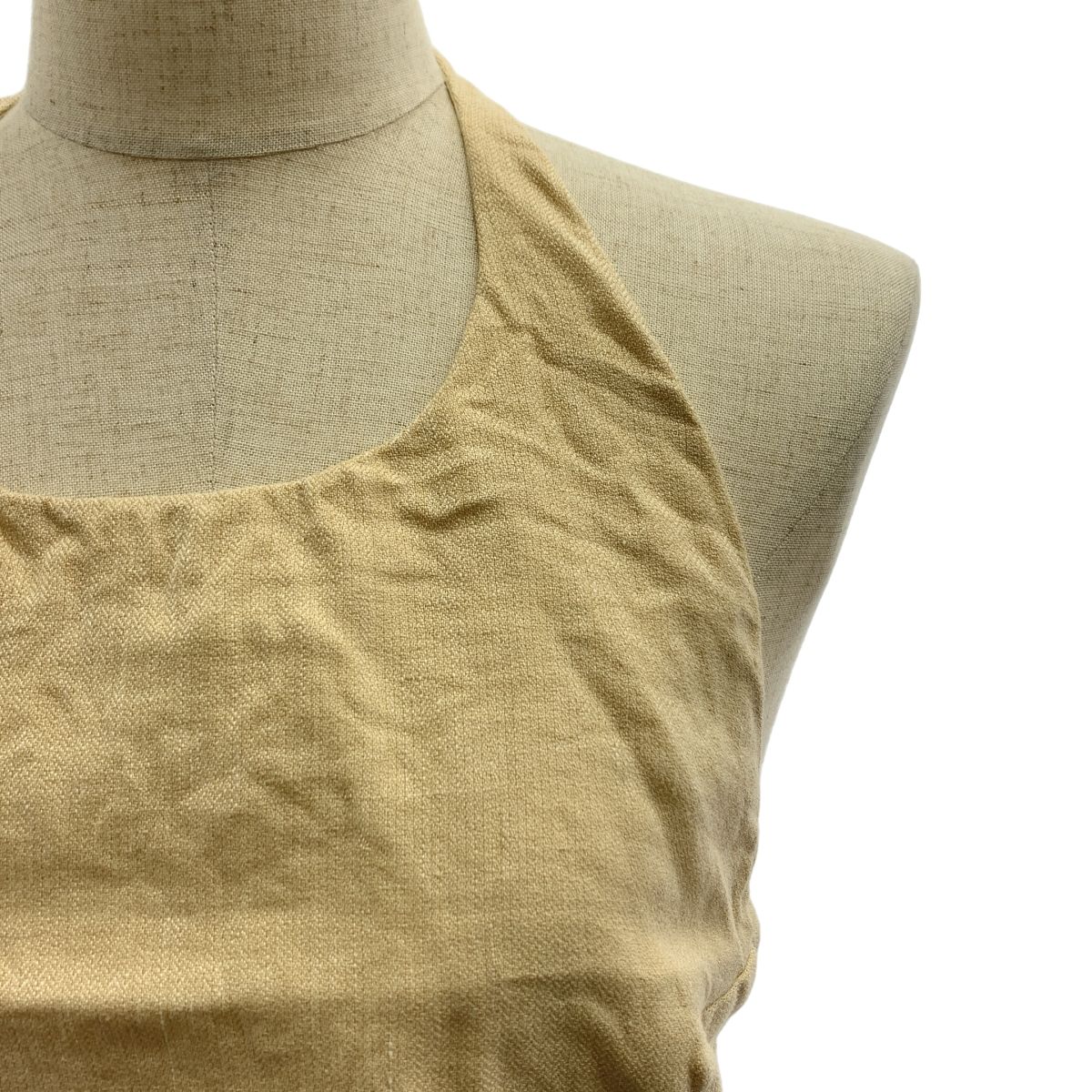 FUMIKA UCHIDA フミカウチダ リネン混 ビブ ベスト F ベージュ レディース