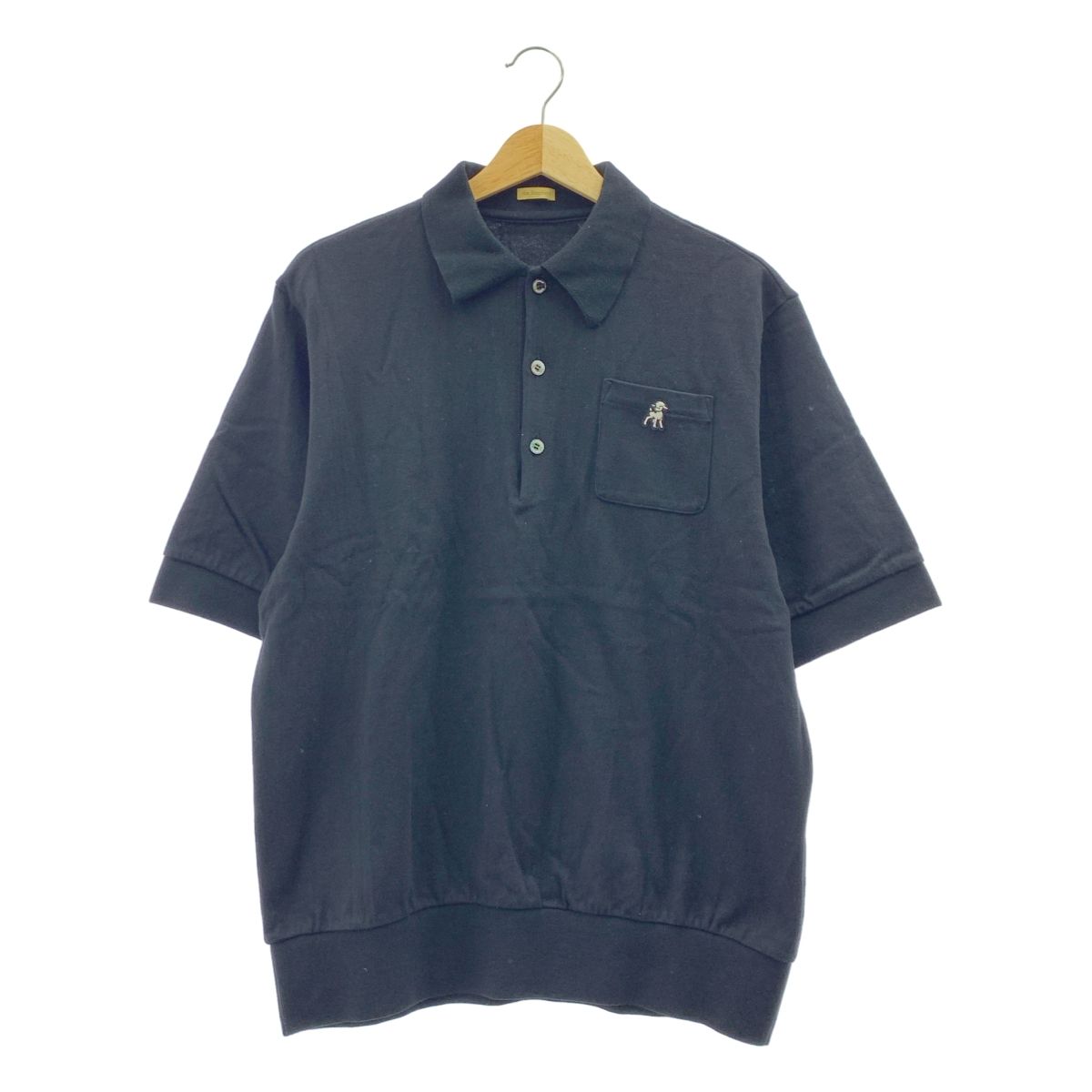 絶対にお買得! UNDER COVER アンダーカバー the Shepherd ザ シェパード ワンポイント刺しゅう ポロシャツ 2 ブラック メンズ