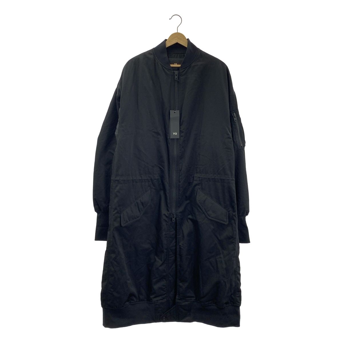 Y-3 ワイスリー LONG BOMBER PARKA COAT ロング ボンバーコート 2XS ブラック メンズ