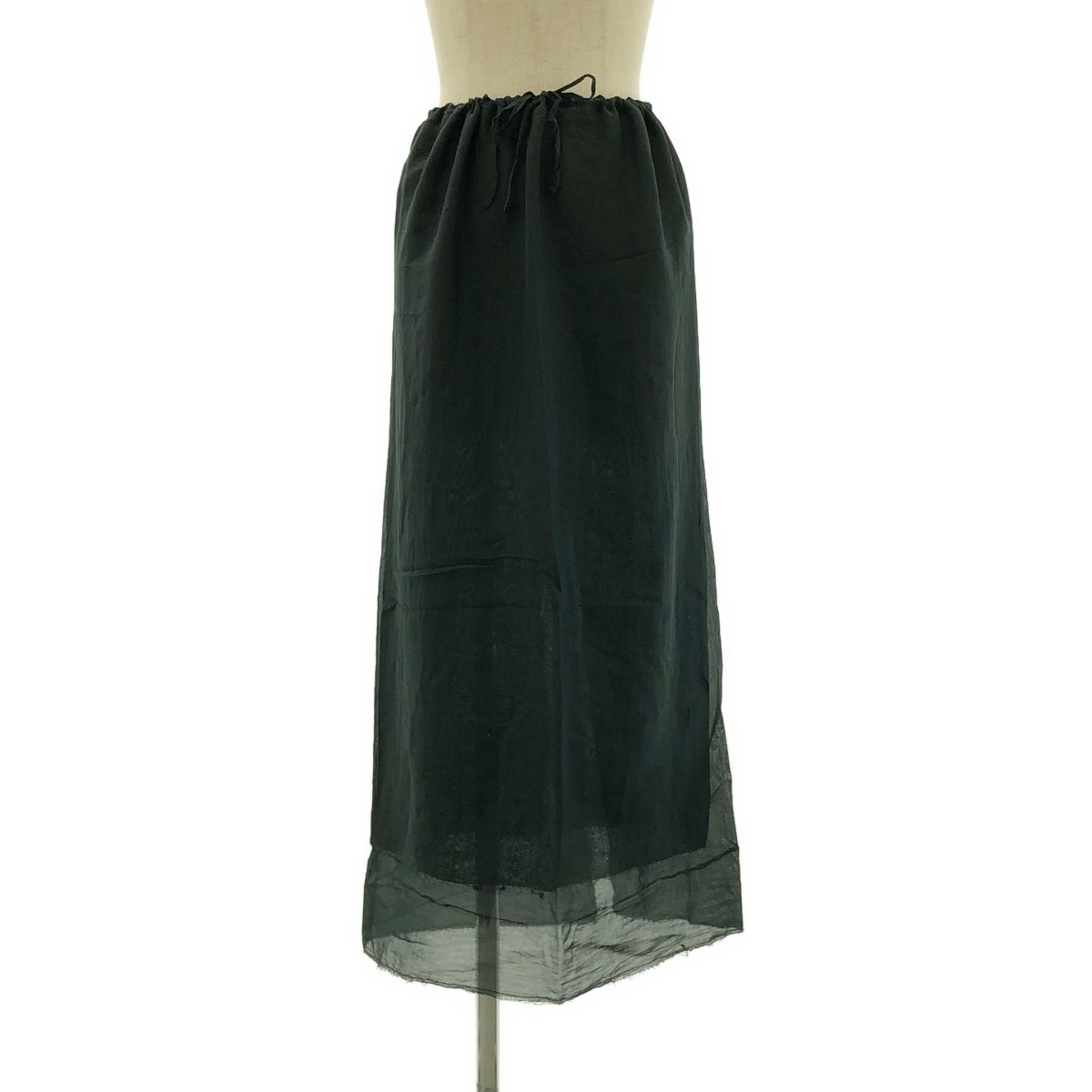 GABRIELA COLL GARMENTS ガブリエラコールガーメンツ Series NO.10 バックスリット レイヤード ロングスカート S ブラック レディース