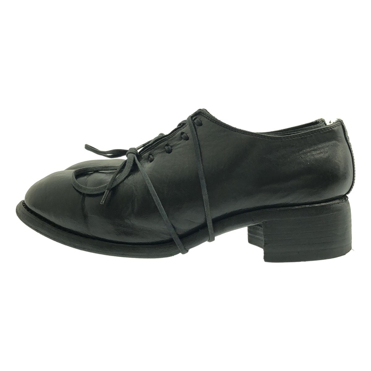 GUIDI グイディ lace-up leather derby shoes レザー ダービーシューズ 革靴 41 black メンズ
