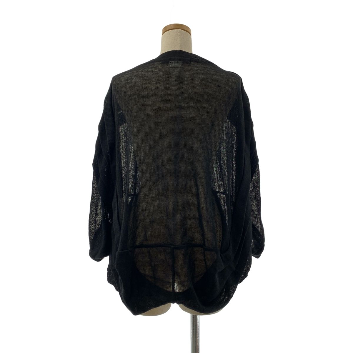  JUNYA COMME des GARCONS ジュンヤワタナベ 2018 SS リネン ナイロン ドルマンスリーブ ニット S ブラック レディース その他 トップス