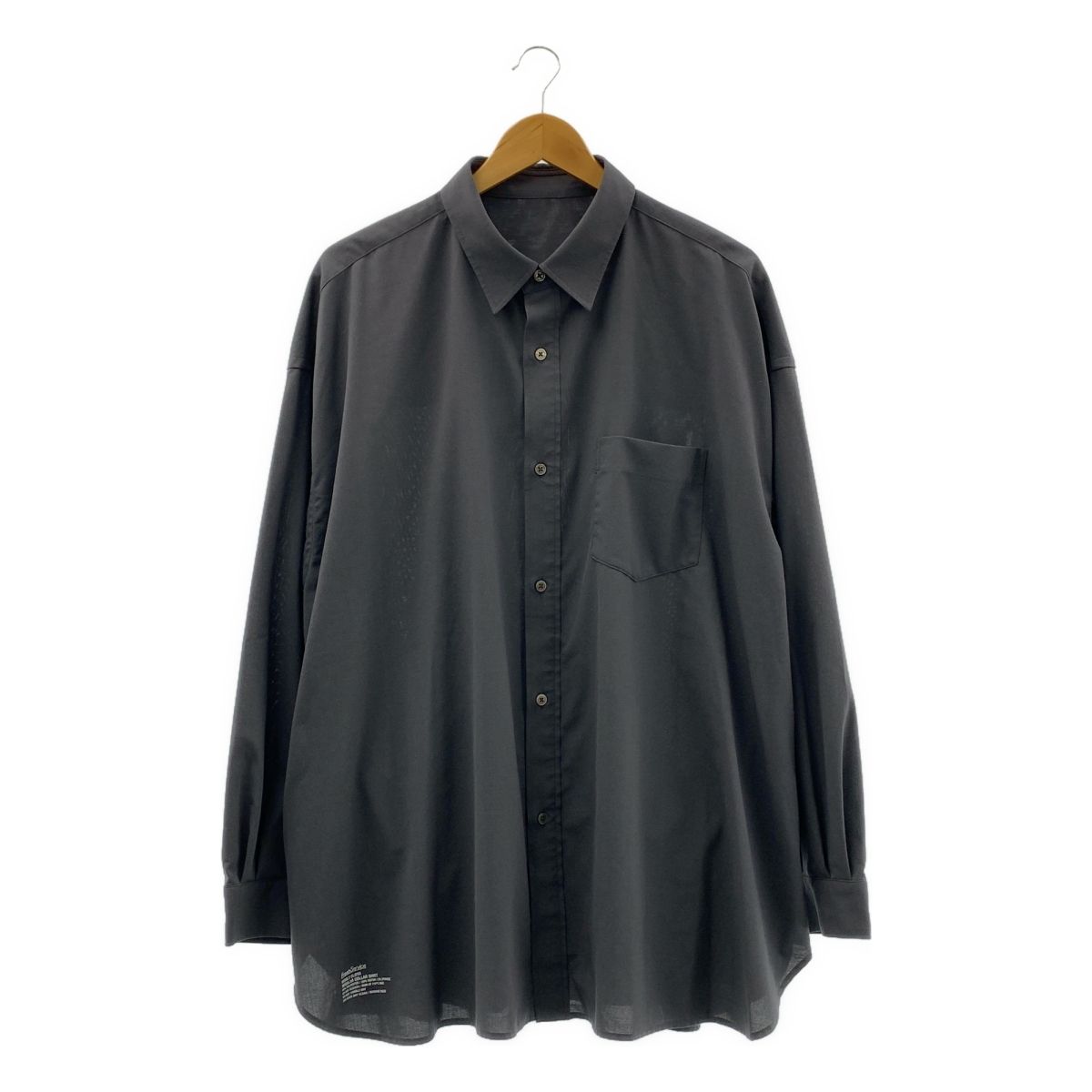 FreshService フレッシュサービス WOOLY CLOTH REGULAR COLLAR SHIRT オーバーシルエット シャツ F グレー メンズ