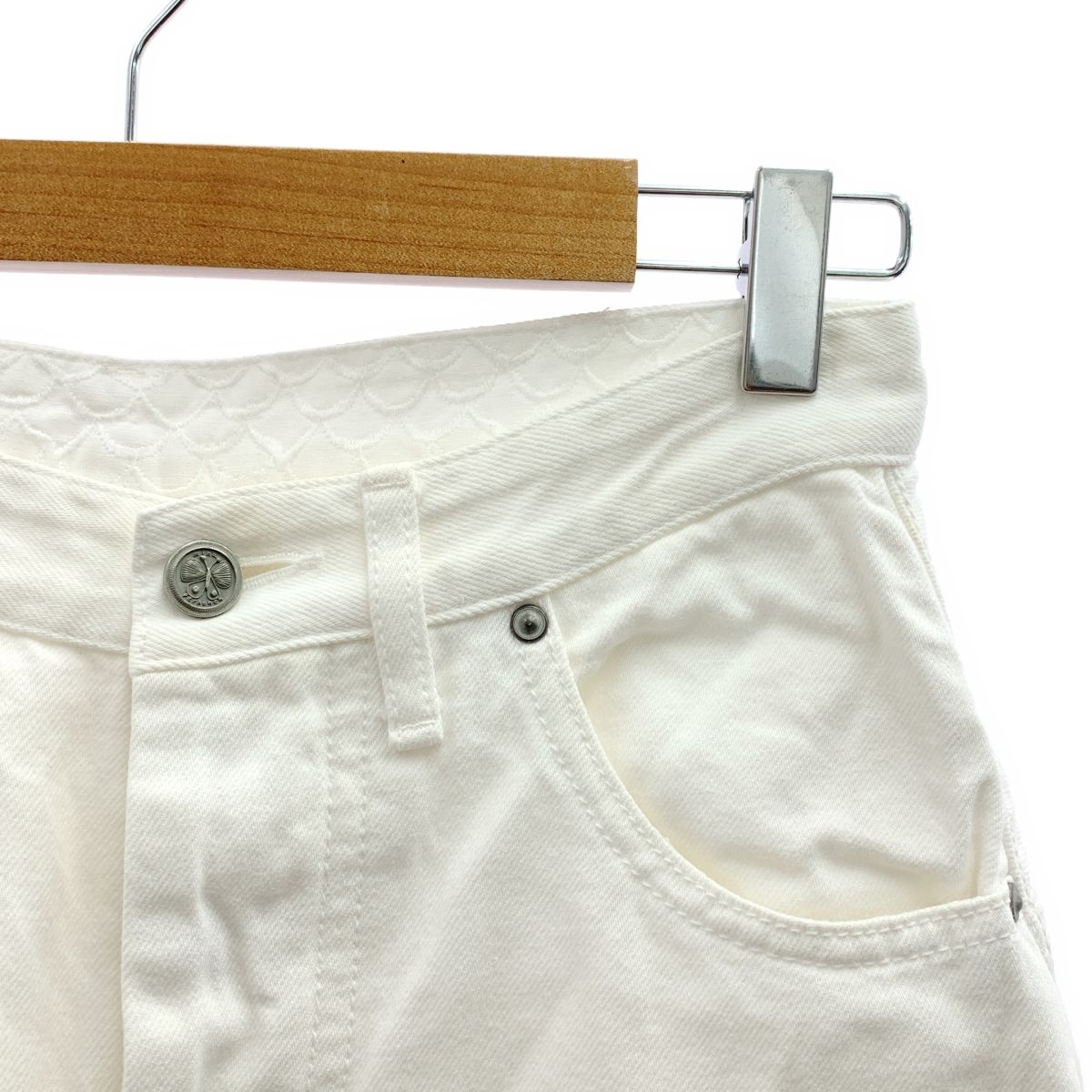 mina perhonen ミナペルホネン always デニムパンツ 34 ホワイト レディース