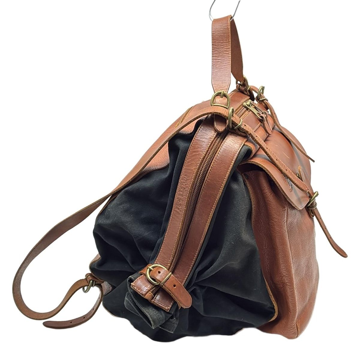 IL BISONTE イルビゾンテ リュックサック - 410142 ブラウン×黒 3way レザー