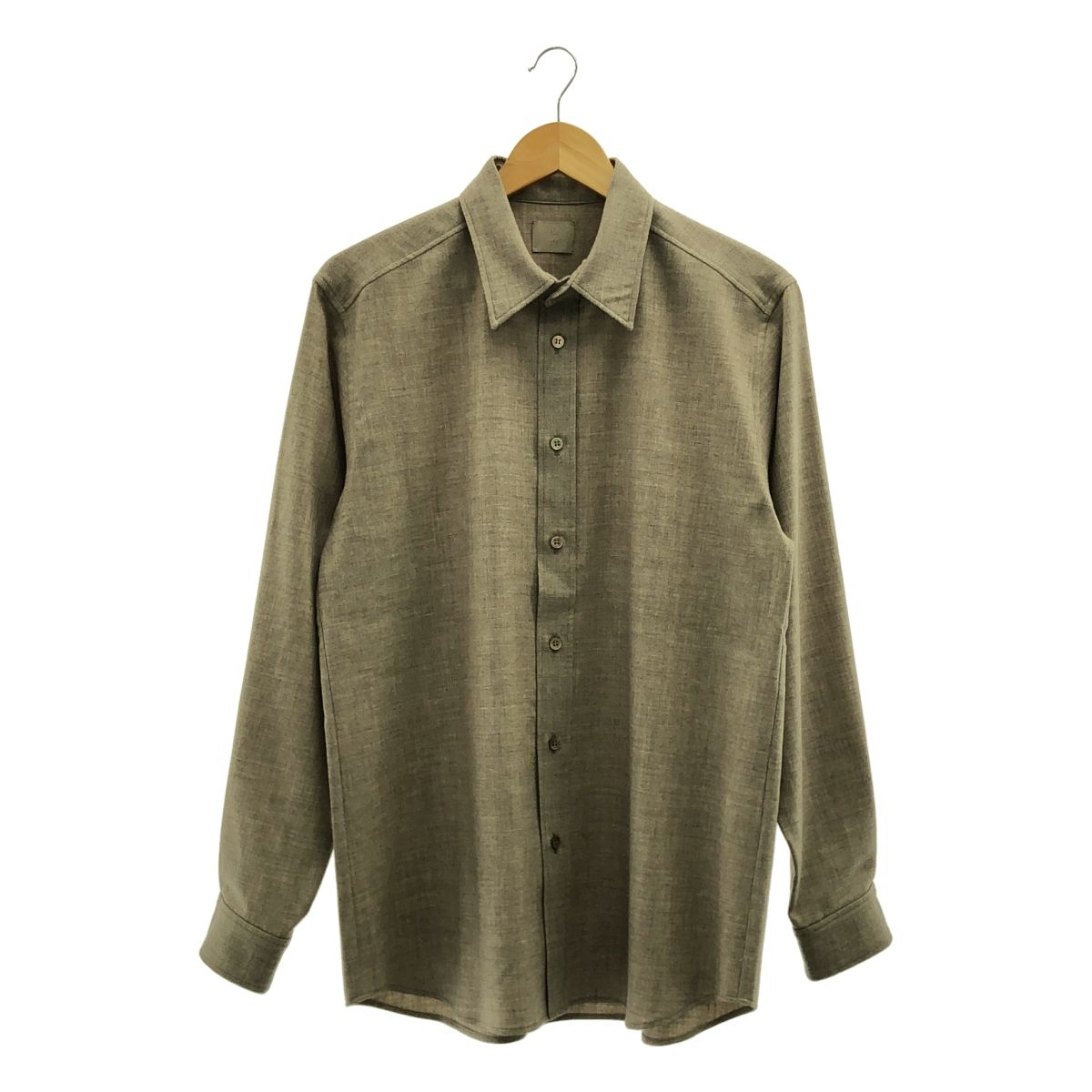 山内 ヤマウチ ヤクウール オーバーシャツ 4 グレー メンズ