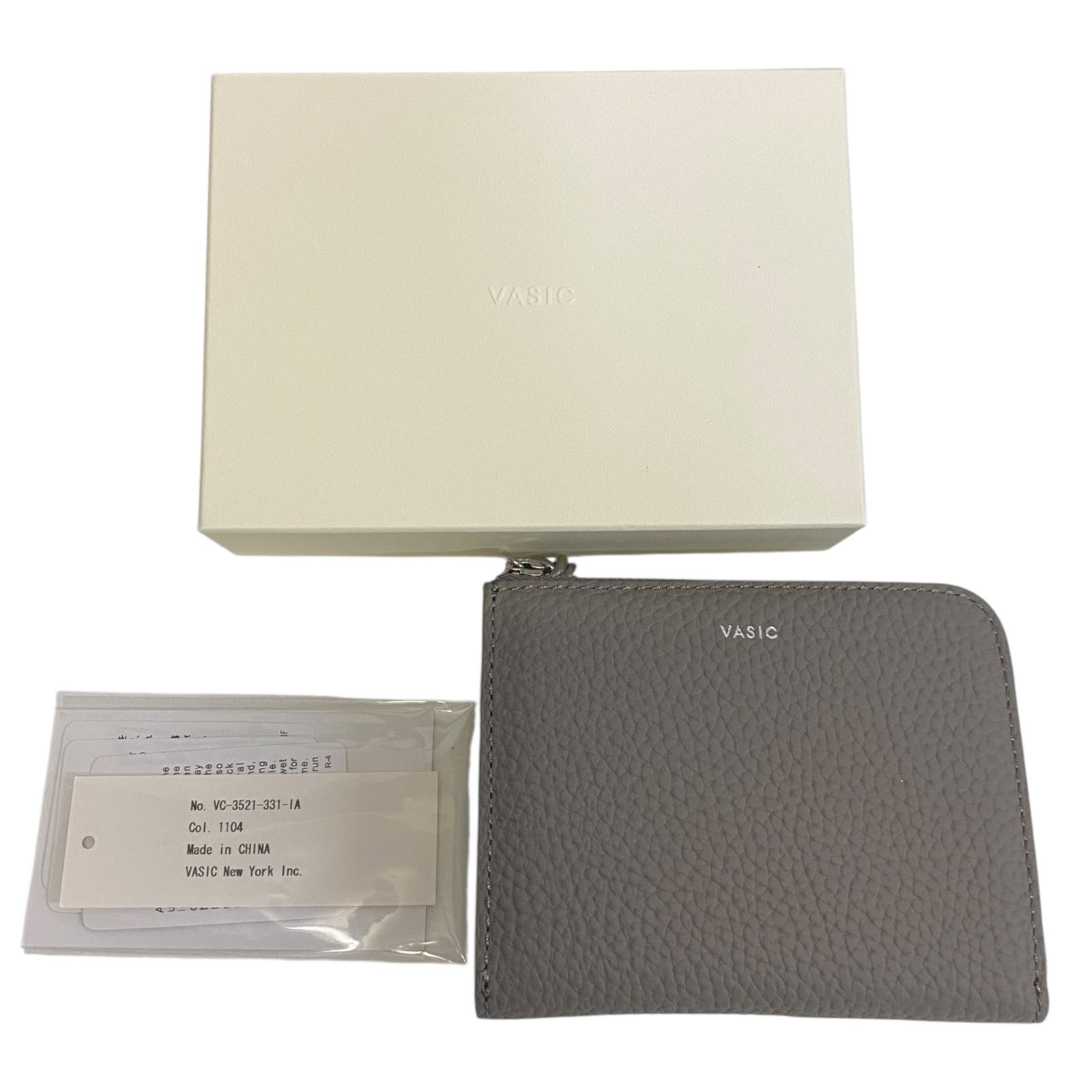 VASIC ヴァジック ラウンドマルチポケット 財布 VC-3521-331-IIA グレー 箱有 A99844RK