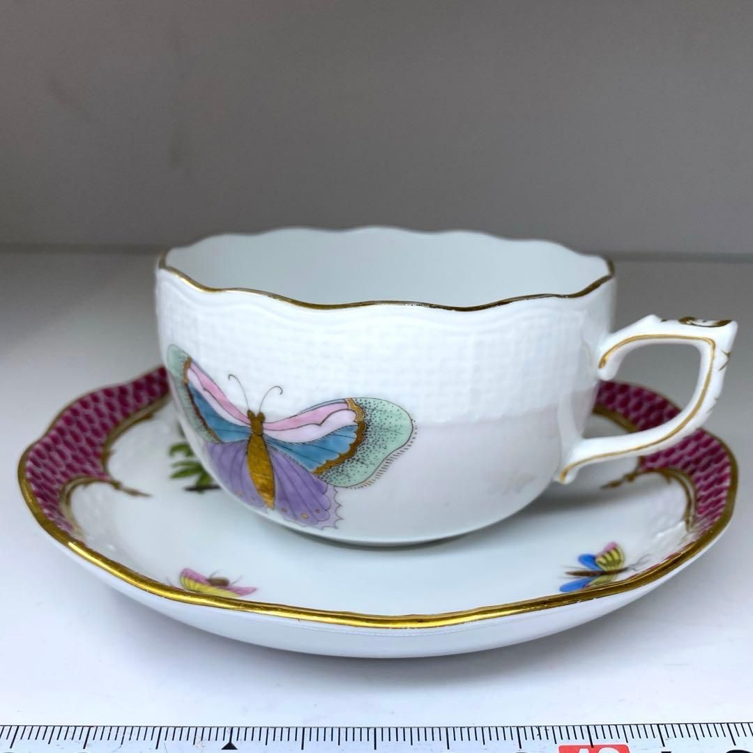 ヘレンド ロスチャイルド バードピンクカップ-ソーサー