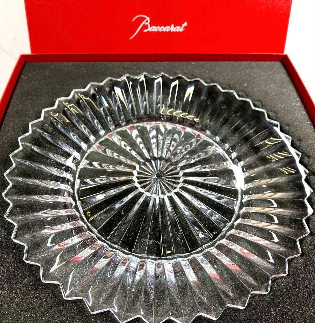 バカラ クリスタルミルニュイ大皿 共箱 幅25 7㎝ 東Y 7 0226