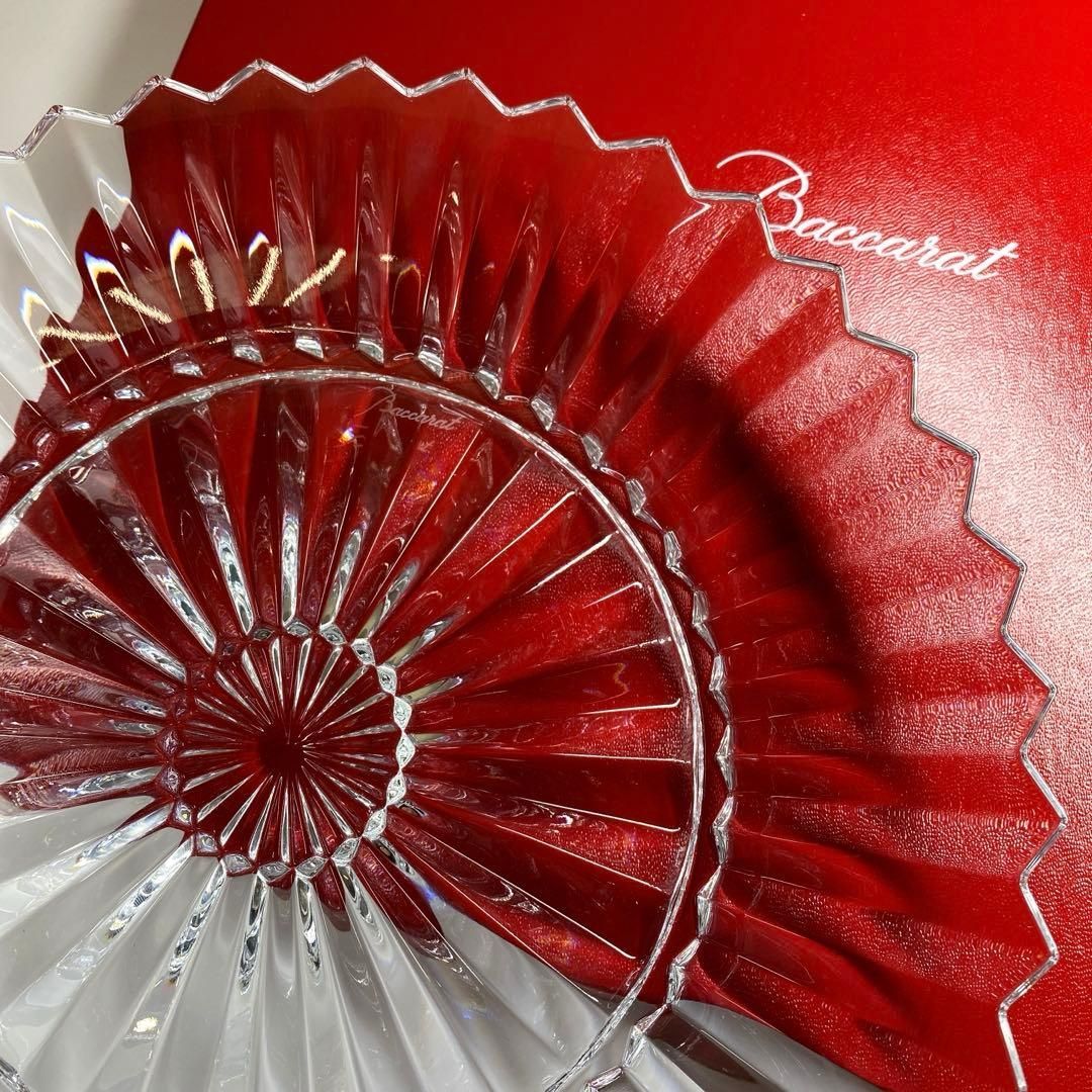 バカラ クリスタルミルニュイ大皿 共箱 幅25 7㎝ 東Y 7 0226