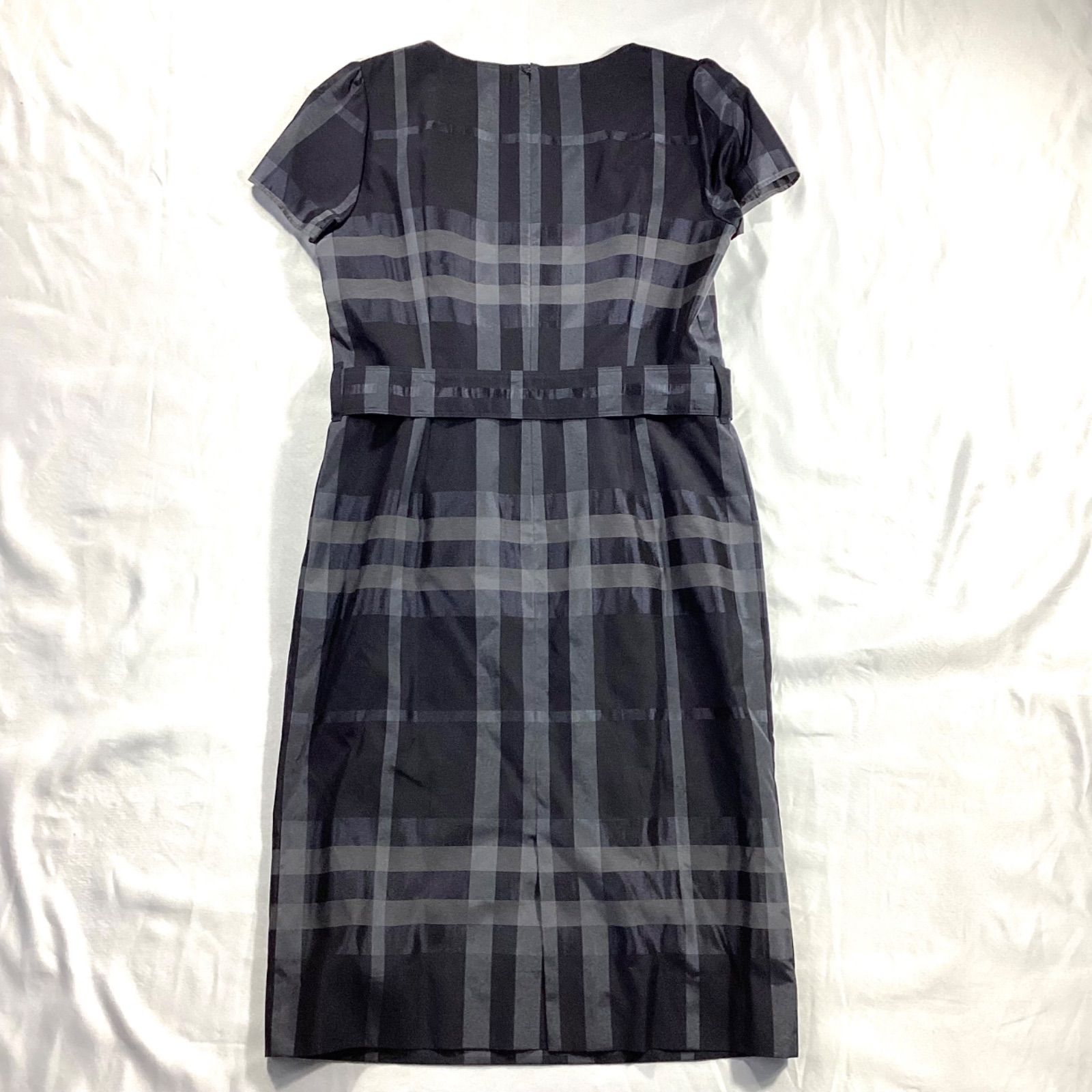 BURBERRY LONDON バーバリーロンドン 半袖ワンピース シルク混