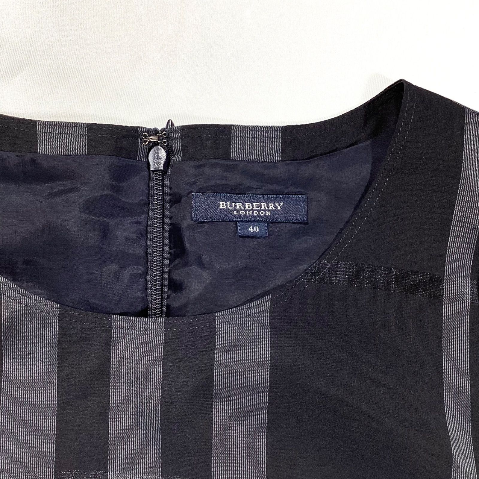 BURBERRY LONDON バーバリーロンドン 半袖ワンピース シルク混