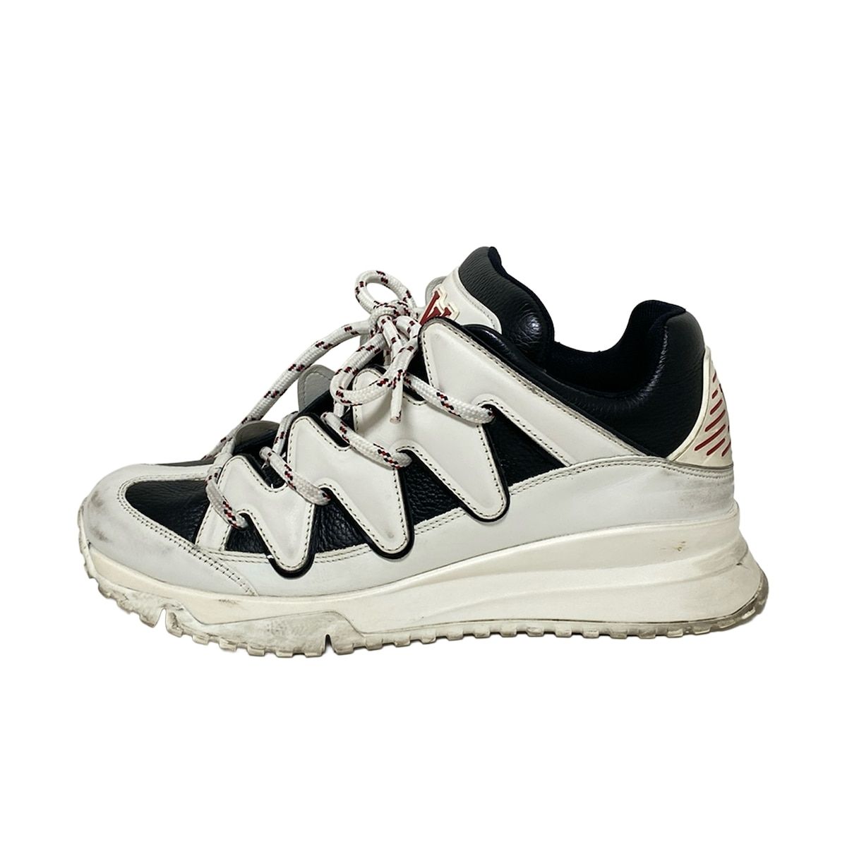 【美品】LOUIS VUITTON Zig Zag ジグザグ ラインスニーカー白 Louis Vuitton White Zig Zag Sneakers – Savonches