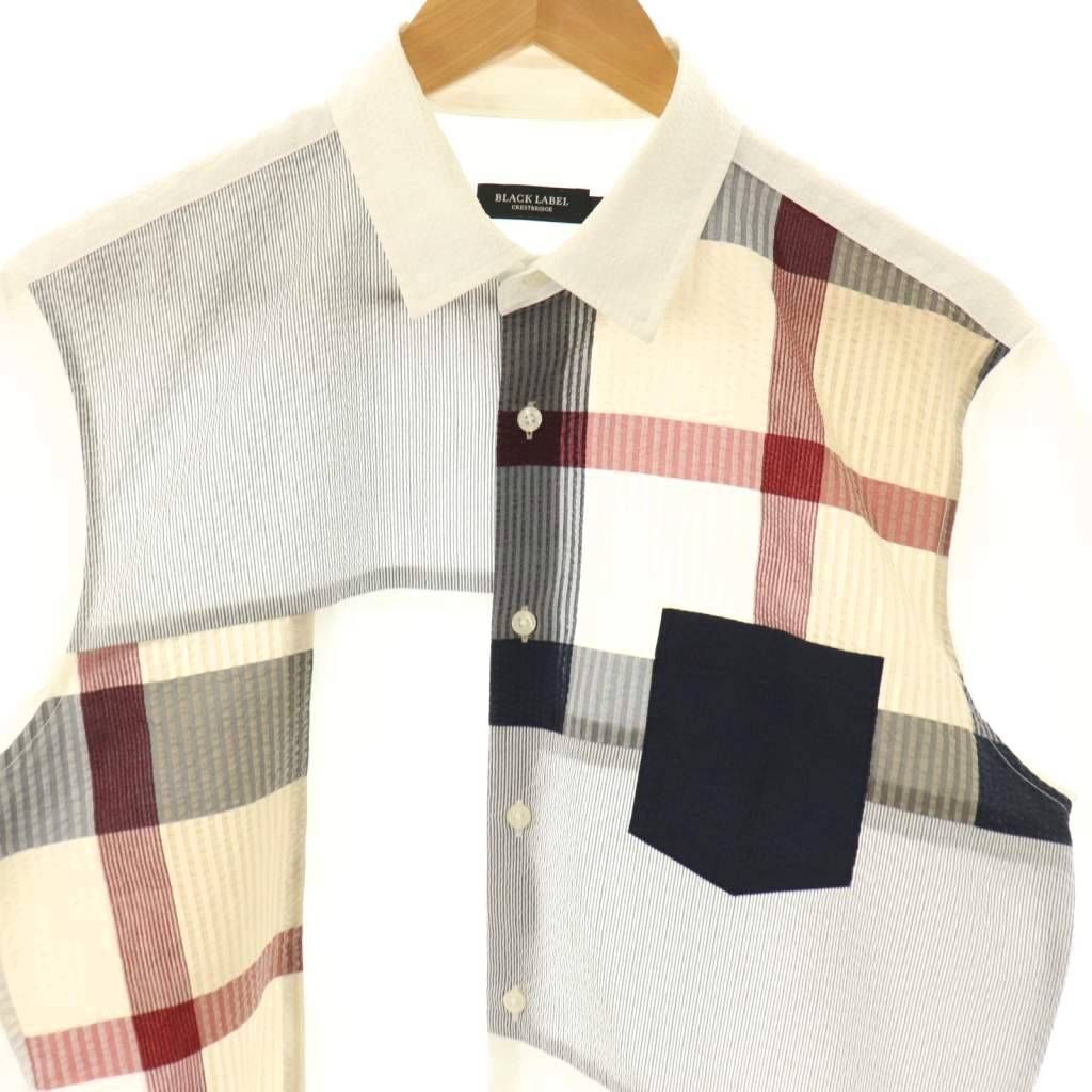 未使用級✨クレストブリッジ アンコンジャケット シアサッカー地 総柄チェック L 未使用級✨クレストブリッジ アンコンジャケット シアサッカー地 総柄