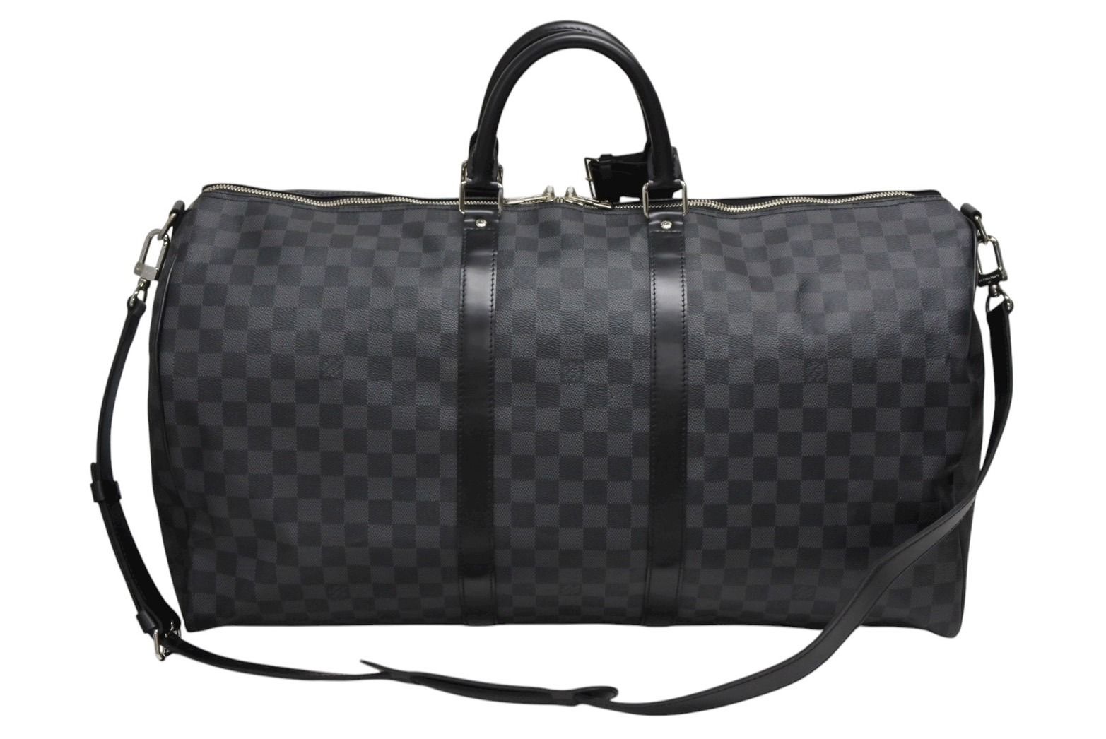 LOUIS VUITTON ルイヴィトン キーポルバンドリエール55 ボストンバッグ N41413 ダミエグラフィット ブラック 4b008504