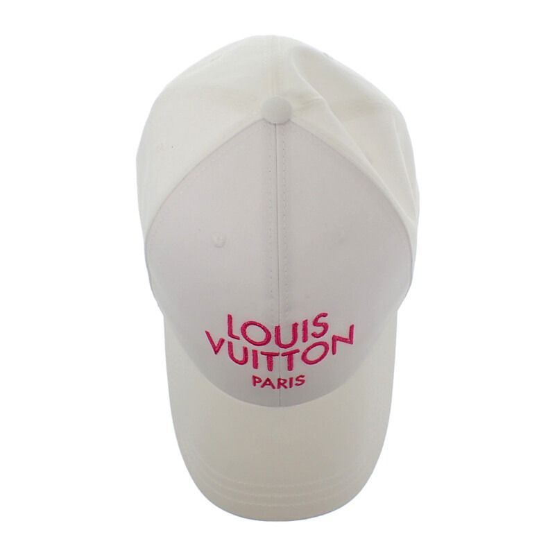  LOUIS VUITTON ルイヴィトン キャップ マイLVパリ M 7592 コットン ホワイト ピンク ゴールド金具 レディース メンズ 小物 ベースボールキャップ キャップ