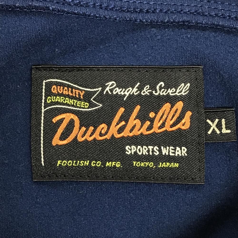 ラフアンドスウェル トレーナー ネイビー×オレンジ 裏微起毛 サイド